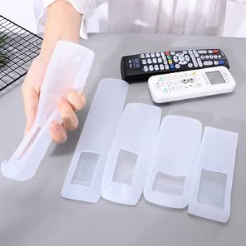 16x5.5x2cm transparent silicone remote cover pouch, anti-dust protector for TV and AC remotes in Lagos Nigeria