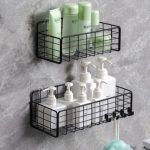 2-piece set multipurpose bathroom and kitchen storage shelf rack—wall-mounted, space-saving design for organizing toiletries or spices in Lagos Nigeria
