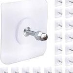 2-piece self-adhesive stainless steel screw hook set, wall-mounted and seamless design for hanging shelves or household items in Lagos Nigeria