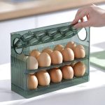 30-slot automatic rebound egg holder for refrigerator and pantry storage, space-saving and easy-access design in Lagos Nigeria