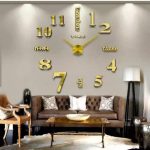 3D acrylic wall clock—modern, decorative timepiece with bold numbers for home or office décor in Lagos Nigeria