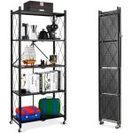 5-layer foldable multifunctional bookshelf and kitchen storage rack in Lagos Nigeria