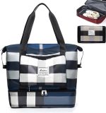 Foldable travel duffel bag featuring a separate shoe compartment for organized packing and easy storage in Lagos Nigeria