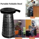 Portable folding telescopic stool with adjustable height, lightweight and compact for easy carrying and storage in Lagos Nigeria