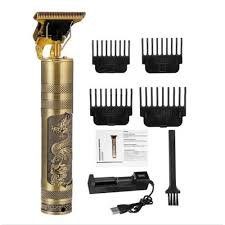 Rechargeable cordless professional hair clipper in gold, with battery timer in Lagos Nigeria