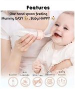 Silicone 120ml baby spoon feeder bottle designed for easy and mess-free feeding of infants with purees or liquids in Lagos Nigeria