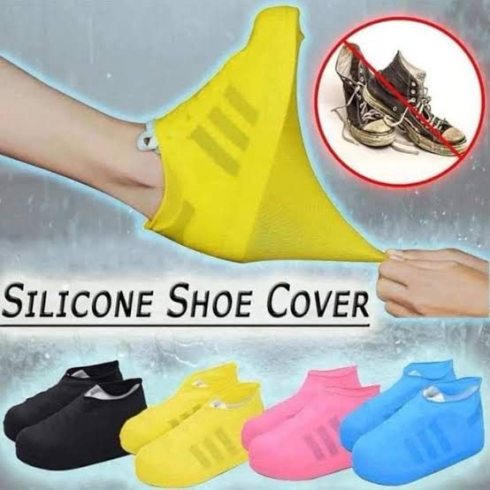 Reusable silicone shoe cover designed to protect footwear from water, mud, and dirt in wet conditions in Lagos Nigeria