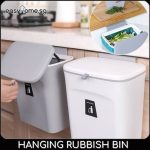 Wall-mounted hanging trash can—space-saving waste bin for kitchen or bathroom, easy to install and use in Lagos Nigeria