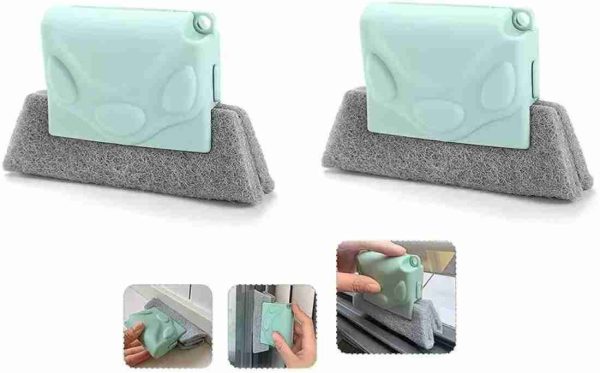 Window cleaner brush with ergonomic handle and soft bristles, designed for effectively cleaning glass surfaces and window tracks in Lagos Nigeria