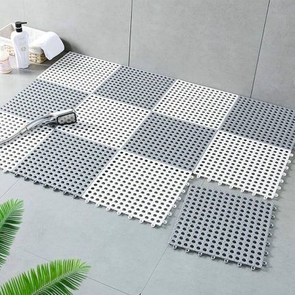 6PCS MULTIPURPOSE  PVC RUBBER CARPET ANTISLIP PUZZLE BATHROOM/KITCHEN MAT