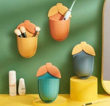 Corn-shaped toothbrush holder, compact and fun design for bathroom organization in Lagos Nigeria