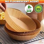 100-pack disposable paper liners for air fryers, greaseproof and heat-resistant in Lagos Nigeria