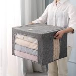 72-liter multipurpose clothes storage box with zipper and handles for organizing clothing and linens in Lagos Nigeria