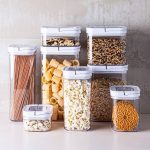 "800ml clear acrylic airtight storage container with secure lid, ideal for storing dry food, snacks, or pantry essentials in Lagos Nigeria