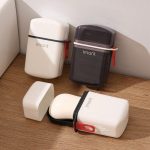 Minimalist and stylish travel soap box, portable and compact, also usable as a cosmetic storage container for organized travel essential in Lagos Nigeria