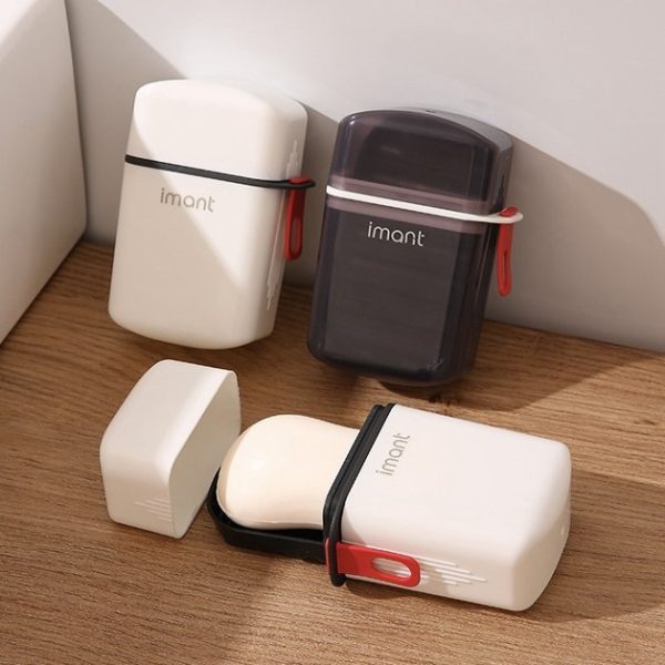 Minimalist and stylish travel soap box, portable and compact, also usable as a cosmetic storage container for organized travel essential in Lagos Nigeria