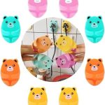 Set of 4 adhesive bear-shaped plug wire holders to organize and secure cables on walls or desks in Lagos Nigeria