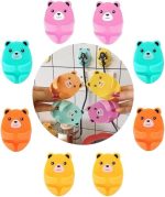 Set of 4 adhesive bear-shaped plug wire holders to organize and secure cables on walls or desks in Lagos Nigeria