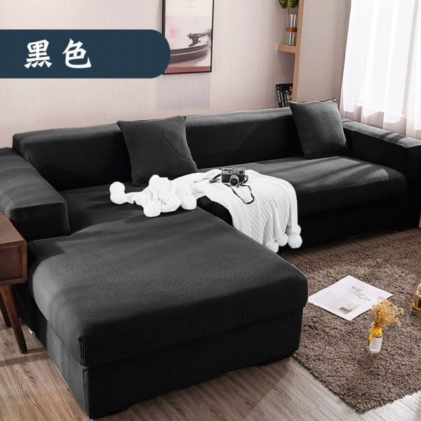 Stretch fabric sofa slipcover with elastic and patterned design, fits single-seat sofas measuring 90–140cm for protective and decorative coverage in Lagos Nigeria