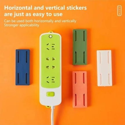 Self-adhesive power strip holder and wall mount bracket for surge protectors, routers, and remote controls, punch-free design for cable management in home or office setups in Lagos Nigeria