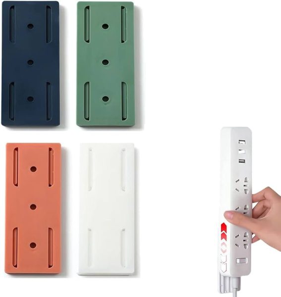 Wall-mounted plug-in socket fixer for organizing and securing power plugs, helps prevent loose connections and keeps cables tidy in Lagos Nigeria