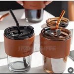 Glass tumbler mug with lid for hot or cold beverages in Lagos Nigeria