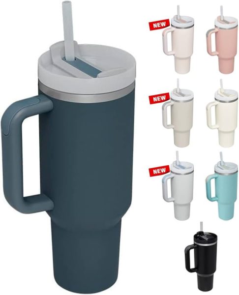 40oz insulated stainless steel vacuum quencher with spill-proof straw lid, reusable sipper cup in Lagos Nigeria