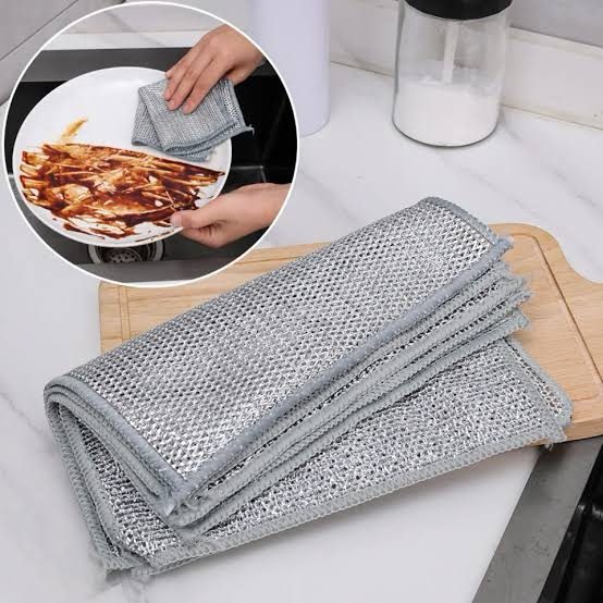 Multipurpose thick metal wire dishwashing rag, non-scratch scrub cloth for cleaning dishes and cookware in Lagos Nigeria