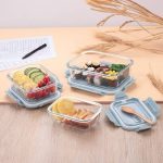 Durable glass lunch box set with leak-proof lids—perfect for meal prep and on-the-go use in Lagos Nigeria