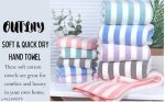 3PC microfiber towels (35x75cm), soft, quick-dry, versatile for kitchen, shower, pool, and beach use.