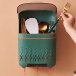 Wall-mounted dustproof cutlery holder for organized and hygienic utensil storage for kitchen in Lagos Nigeria