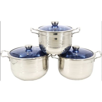 3PCS BIG SIZE STAINLESS COOKWARE POT SET(32,34,36)