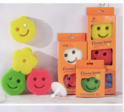 3PC Scrub Daddy & Mummy Sponge Kitchen and Home Cleaning Loofah Sponge