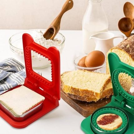 Sandwich Cutter and Sealer Sandwich Maker,  Sandwich Cutters for Kids Lunch, Stainless Steel Baking Tools, Sandwich Pocket Bread Mold