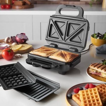 3 In 1 Non-stick Detachable Waffle, Grill And Toast Bread Maker