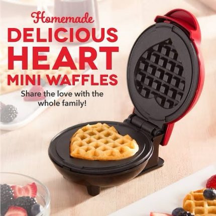 Mini Waffle Maker, Non-stick Electric Round Waffle Iron