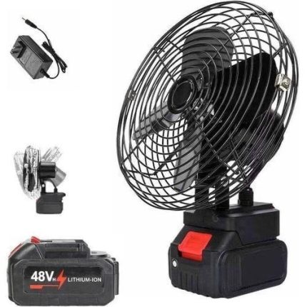 Portable Rechargeable Strong-Wind Lithium 2 Battery Fan, Lithium battery– Wireless Operation for Convenience, Strong Airflow for rapid cooling