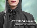 Waterproof Rain Poncho for Adult, Upgrade TPU Coating IP8000mm Waterproof Rating, Reusable Portable Unisex Hooded Rain Poncho for Outdoor Hiking, Camping, Concert, Travelling - Image 4